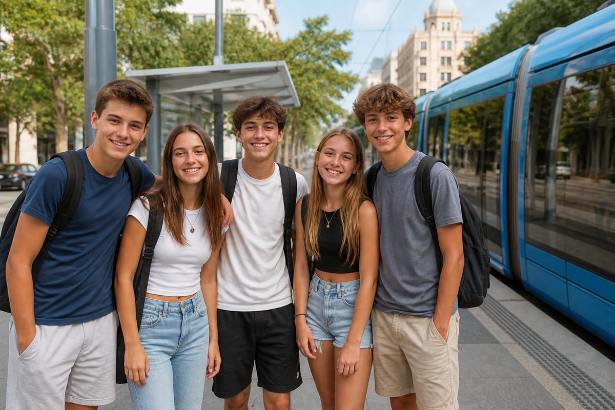 Jugendliche mit VOR-Jugendticket in Wien